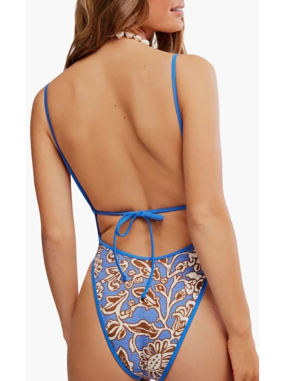 NWT FREE PEOPLE printed amber one- piece swimsuit size S